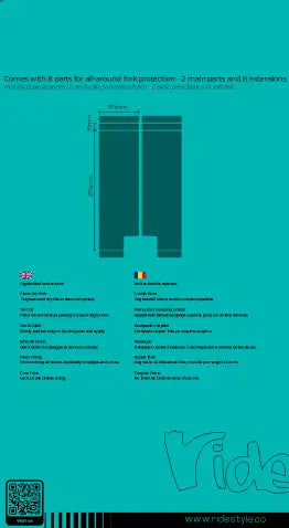 RideStyle Universal Bike Fork Protection Film Kit